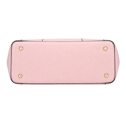 Pouche Pink faux leather Women’s Satchel Handbag